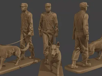 Czechoslovak communist Police K9 002 3D print model