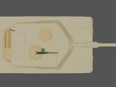 M1 Abrams Low-poly 3D model