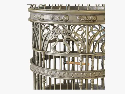 Birdcage Classic Victorian Low-poly 3D model