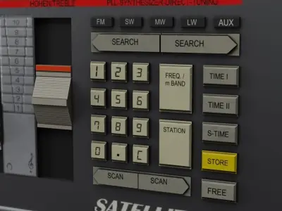 Modern Military Radio Low-poly 3D model