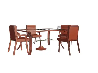Premium 3D Garden Furniture Set 3D model