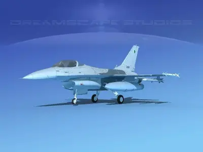 Gen Dyn F-16A Falcon Pakistan 3D model