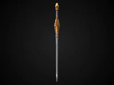 Stylized Elf Sword - Starcrest - Game Ready 3D model