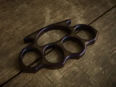Brass Knuckles - Different colors Low-poly 3D model