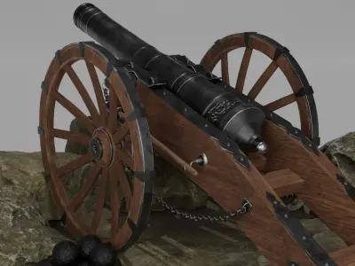 17th century  dutch signal cannon 3D model