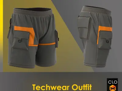 Techwear Outfit 3D model