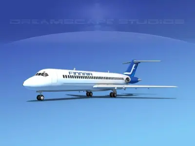 Douglas DC-9-30 Finnair 3D model