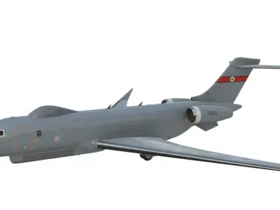 Raytheon - RAF SENTINEL R1 - ZJ693 - Airborne Stand-off Radar - Low-poly 3D model