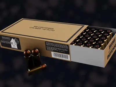 NZ SMG 45 ACP Ammo Low-poly 3D model