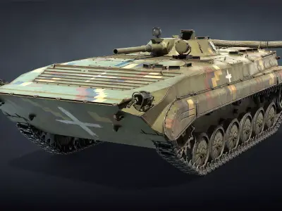 BMP-1 IFV Game Ready Low-poly 3D model
