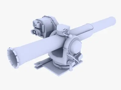 Mounted RPG Launcher Low-poly 3D model