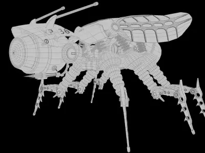 Robo BeeFly Low-poly 3D model