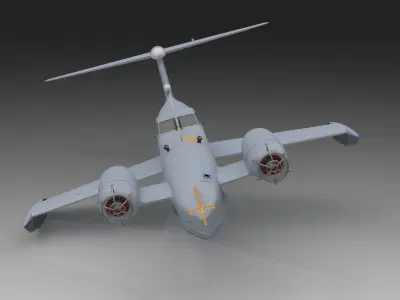 SM-903 scale-analogue Ekranoplan for the Lun program 3D print model