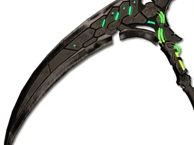 Metal Sickle Low-poly 3D model