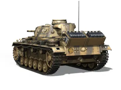 PzKpfw III - Ausf J - 114 3D model