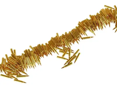 Bullets Pile in the floor 3D model