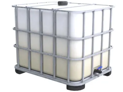 Caged IBC Tote 1 Low-poly 3D model