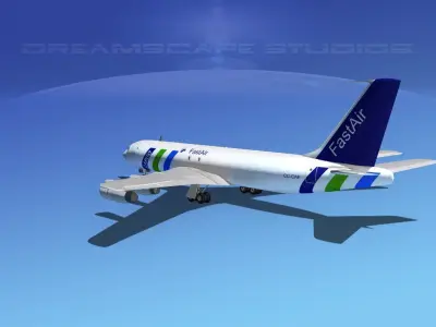 Boeing 707 Fastair Cargo 3D model