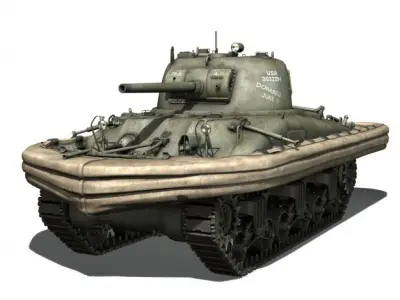 M4A1 Sherman Duplex Drive 3D model