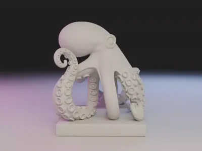 octopus bookend 3D print model