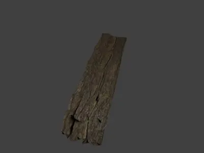 Rotten wood Low-poly 3D model