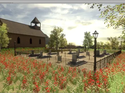 Church Low-poly 3D model