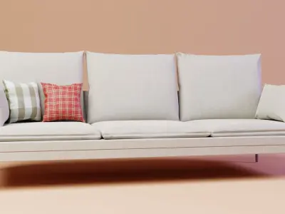 Furniture for architectural renders Free low-poly 3D model