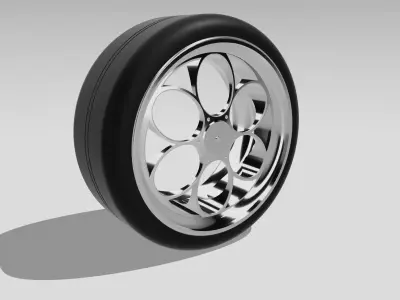 3D model wheel chrome 3D model
