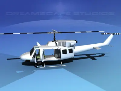 Bell 212 Critical Flight 3D model