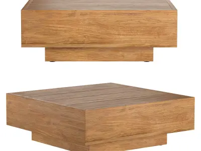 CAPE TOWN TEAK SQUARE SIDE TABLE 3D model