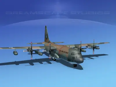 Lockheed C-130 Hercules Greece 3D model