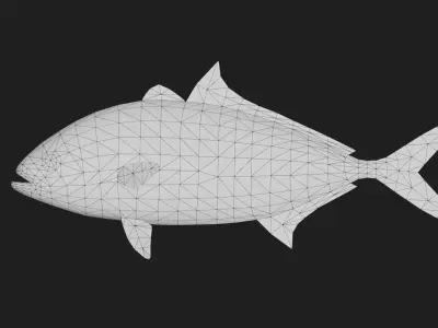 Trevally Low-poly 3D model