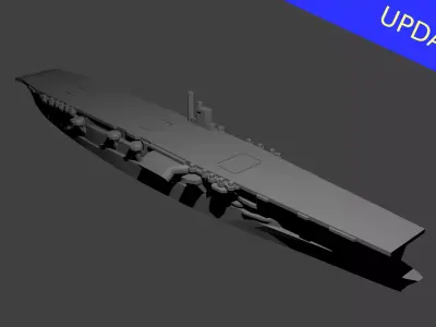 Japanese Aircraft Carrier Akagi 3D print model