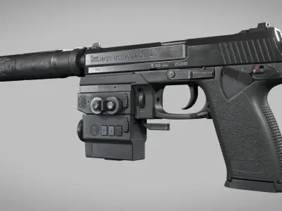 Heckler Koch MK23 USSOCOM Low-poly 3D model