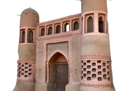 medieval nomad castle Low-poly 3D model