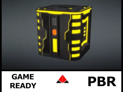 Sci Fi Box Low-poly 3D model