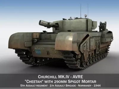 Churchill MK IV AVRE - Cheetah 3D model