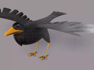 Bird V02 Low-poly 3D model
