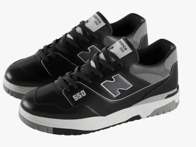 New Balance 550 Black 3D model