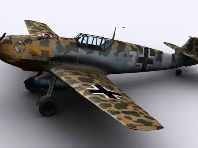 Messerschmitt BF109-E7 Trop 3D model