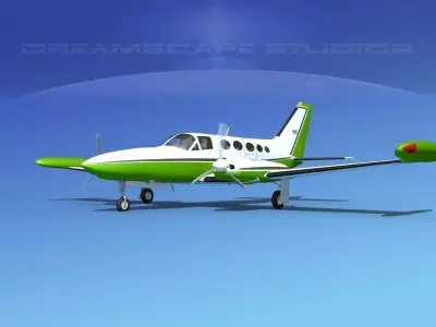 Cessna 414 Chancellor V07 3D model