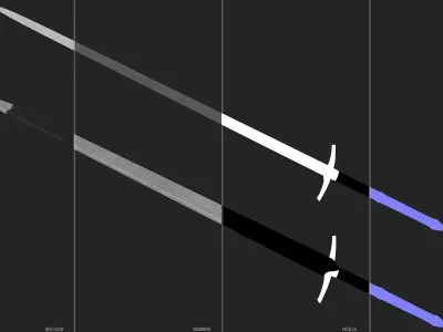 Sword and Scabbard T Low-poly 3D model