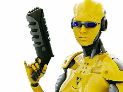 ANDROID OMEGA-C  RIGGED 3D model