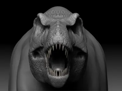 Dinosaur Tyrannosaurus Rex Stan Sculpt Project 3D model