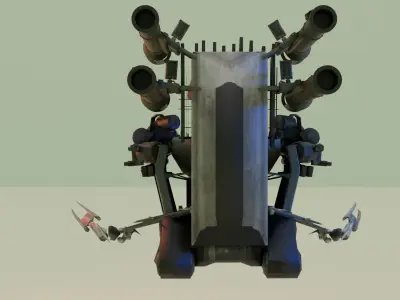 rocket laser claw skibidi toilet 3D model purchase