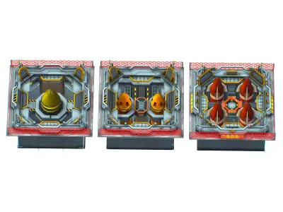 isometrical bomb torpedo launcher ALL Low-poly 3D model