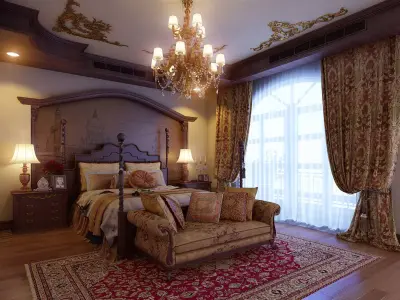 Luxurious bedroom Free 3D model