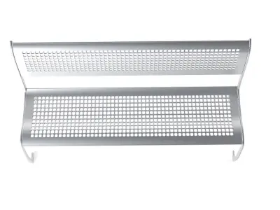Bench made of perforated metal 3D model
