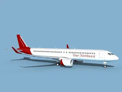 Airbus A220-300 Tour Northwest 3D model