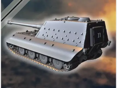 Jagdpanzer E-100 with high casemate Entwicklung tank destroyer - 3D print model